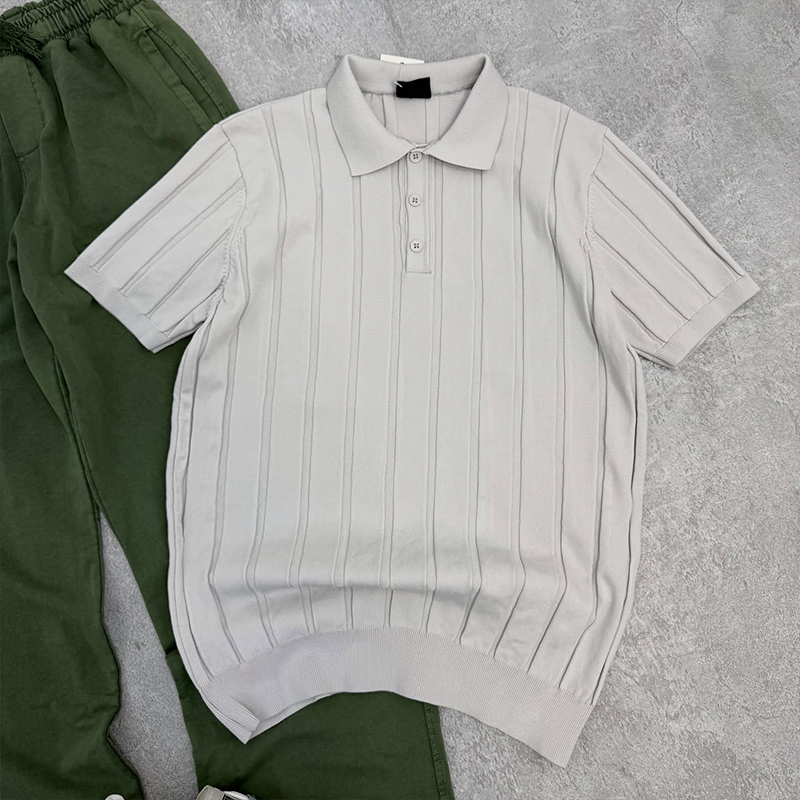 knitted tshirts cotton polo t-shirt men